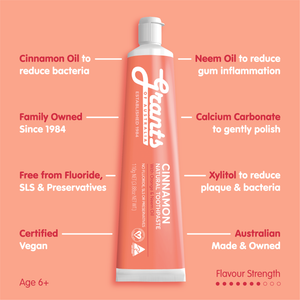 Cinnamon Natural Toothpaste (New Formula!) - Fluoride Free - 110g