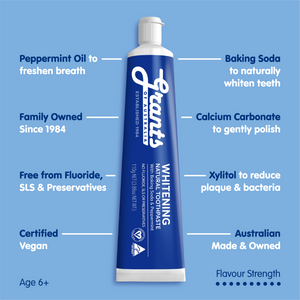 Whitening with Peppermint Natural Toothpaste- Fluoride Free - 110g