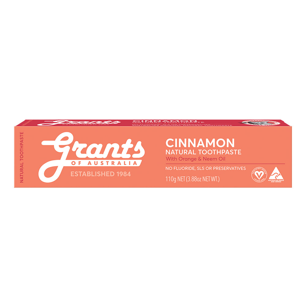 Cinnamon Natural Toothpaste (New Formula!) - Fluoride Free - 110g