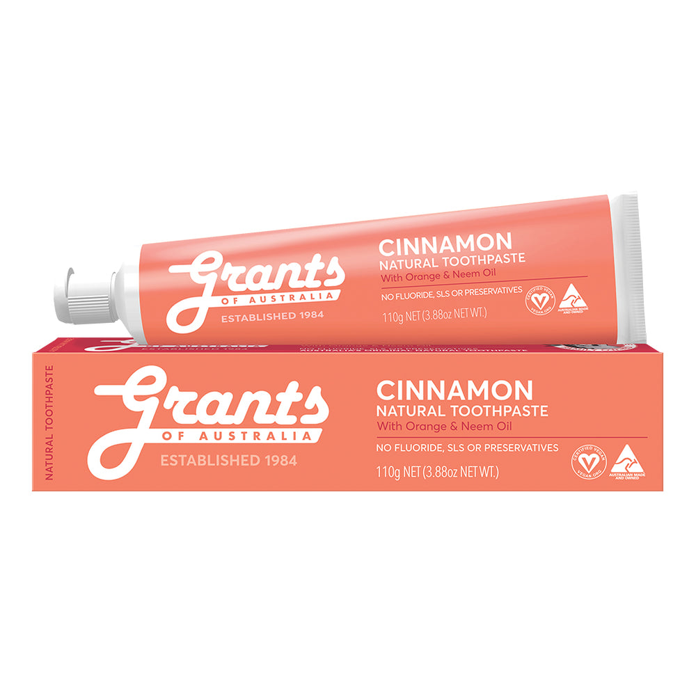 Cinnamon Natural Toothpaste (New Formula!) - Fluoride Free - 110g