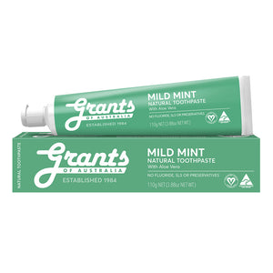Mild Mint Natural Toothpaste - Fluoride Free - 110g