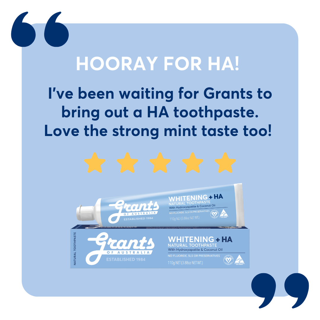 Ha2 Toothpaste Whitening +HA (Hydroxyapatite) Natural Toothpaste - Fluoride Free ...
