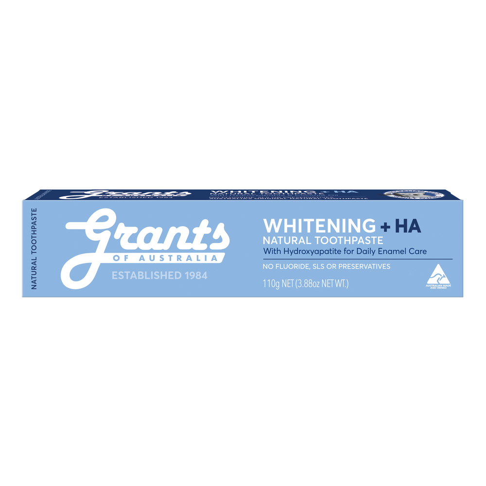 NEW Whitening +HA Natural Toothpaste - Fluoride Free - 110g