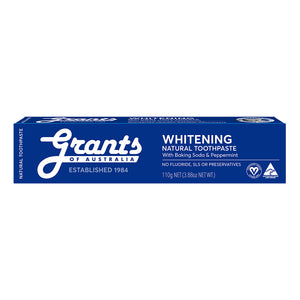 Whitening with Peppermint Natural Toothpaste- Fluoride Free - 110g