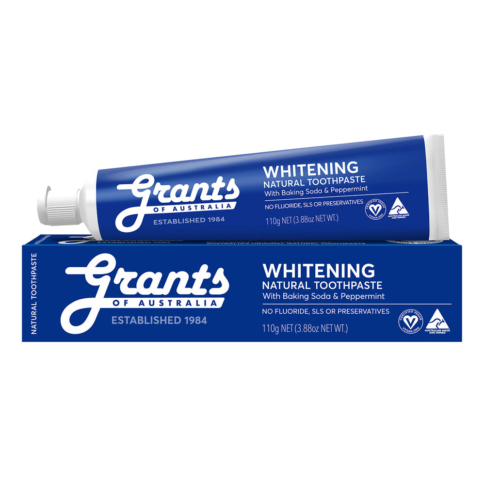 Whitening with Peppermint Natural Toothpaste- Fluoride Free - 110g