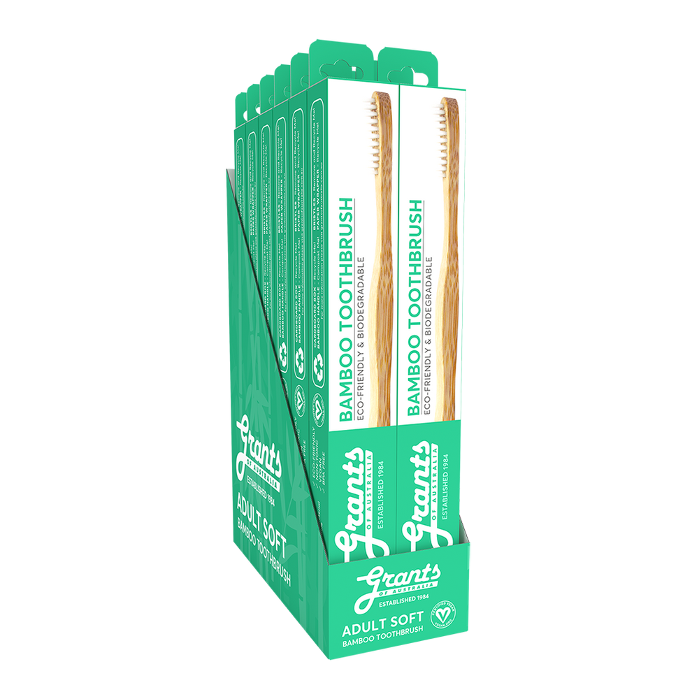 Bulk Buy Bamboo Toothbrushes - 12 Toothbrushes Save 15%