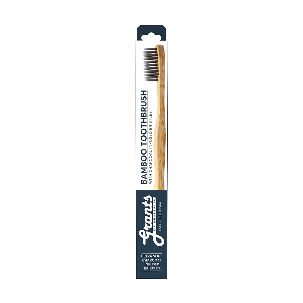 Adult Bamboo Toothbrush - Ultra Soft Charcoal