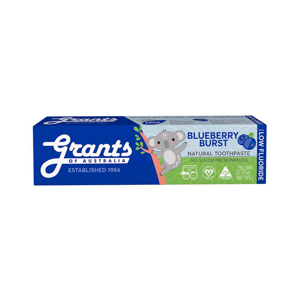 New! Blueberry Burst Kids Natural Toothpaste with Low Fluoride - 75g