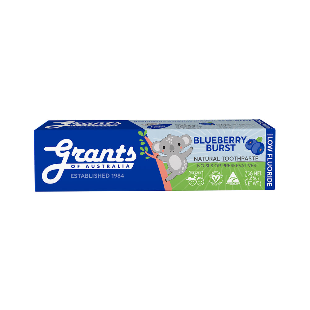 New! Blueberry Burst Kids Natural Toothpaste with Low Fluoride - 75g