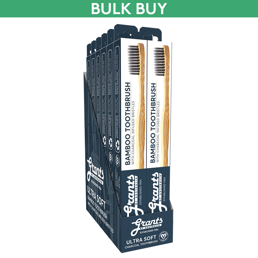 Bulk Buy Bamboo Toothbrushes - 12 Toothbrushes Save 15%