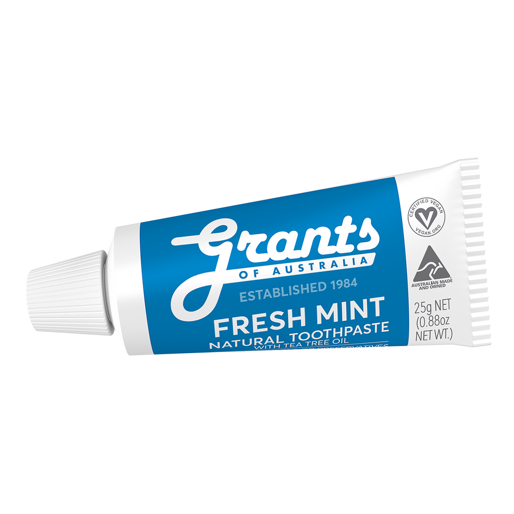 Fresh Mint Natural Toothpaste - Fluoride Free - Travel Size - 25g